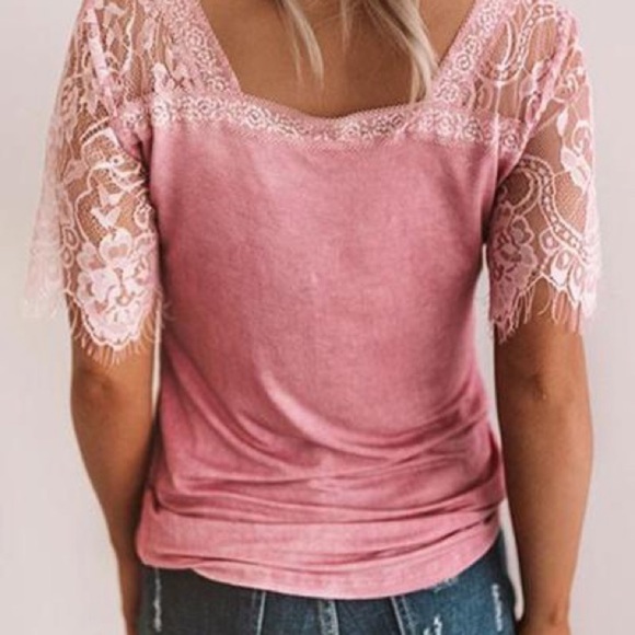 POL Lace Scallop Raglan Knit Top - Picture 2 of 6
